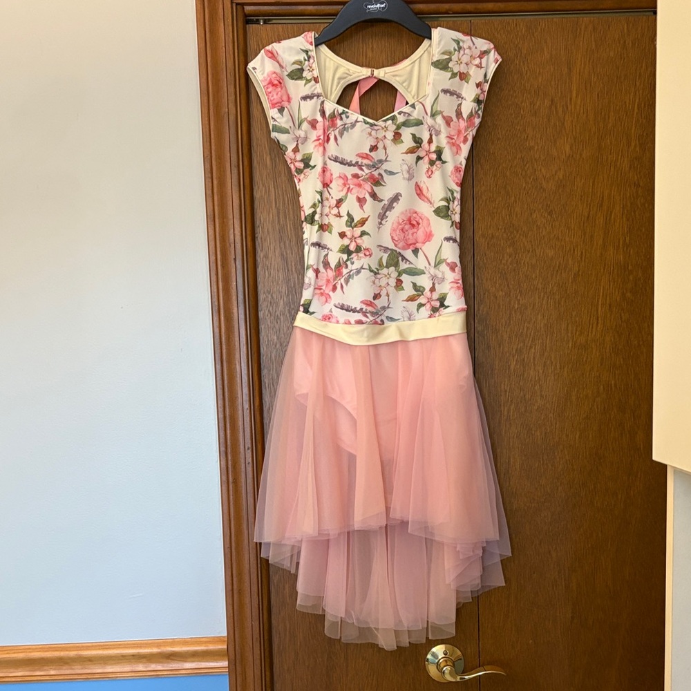Revolution Pink Floral Kids Dance Costume